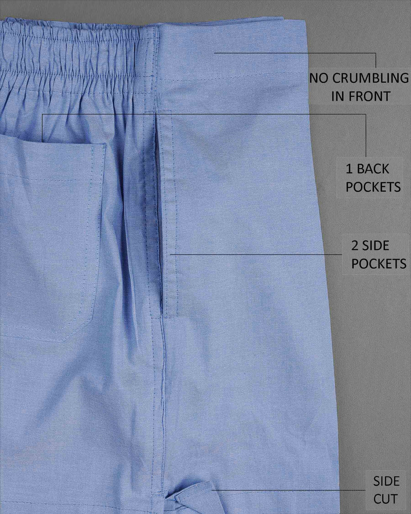 Moonstone Blue Oxford Premium Cotton Boxers BX400-01-28, BX400-01-30, BX400-01-32, BX400-01-34, BX400-01-36, BX400-01-38, BX400-01-40, BX400-01-42, BX400-01-44