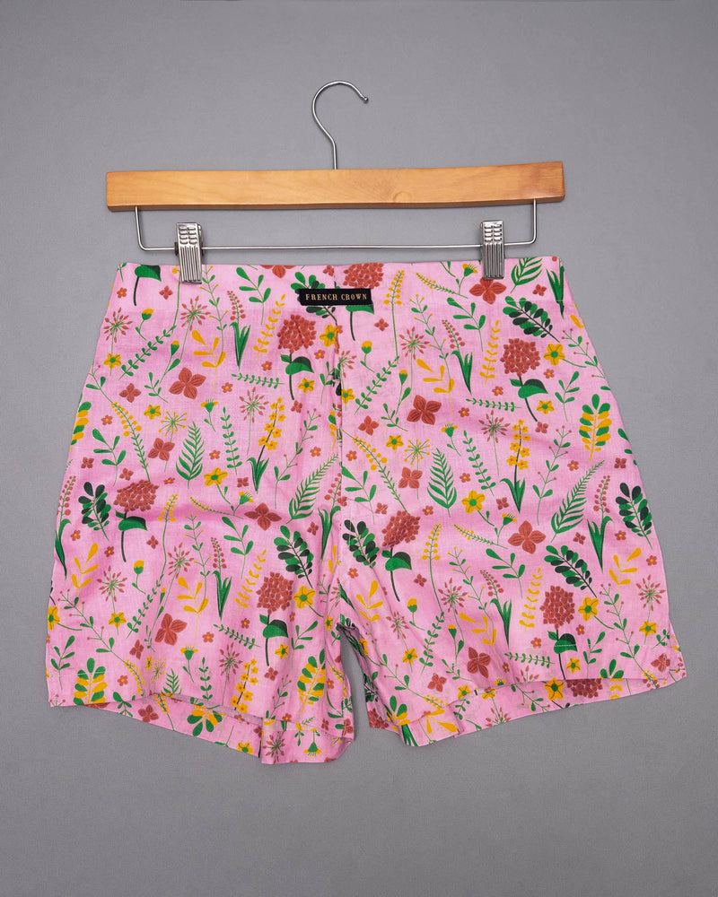 Careys Pink Floral Printed Premium Cotton Boxers BX407-01-28, BX407-01-30, BX407-01-32, BX407-01-34, BX407-01-36, BX407-01-38, BX407-01-40, BX407-01-42, BX407-01-44