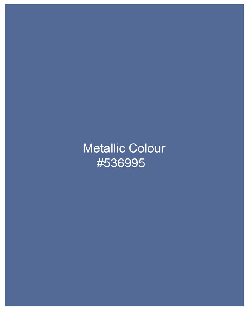 Metallic Blue Twill Premium Cotton Boxers BX411-01-28, BX411-01-30, BX411-01-32, BX411-01-34, BX411-01-36, BX411-01-38, BX411-01-40, BX411-01-42, BX411-01-44
