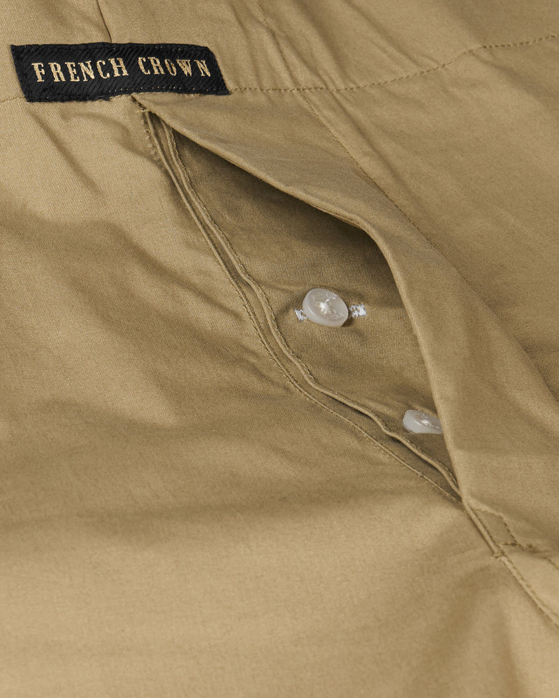 Stone Brown Twill Premium Cotton Boxers with Dawn Cream Multicolored Floral Textured Premium Tencel Boxers Combo