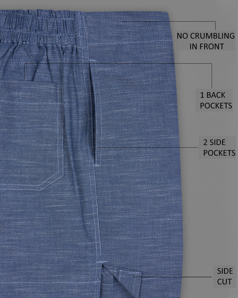 Mulled Blue Textured Denim Boxers
