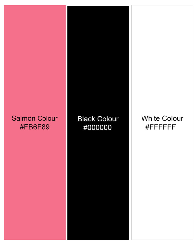 Salmon Pink Checkered Twill Premium Cotton Boxers
