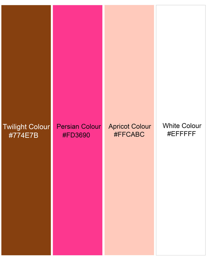 Twilight Brown with Persian Pink Printed Premium Tencel Boxers