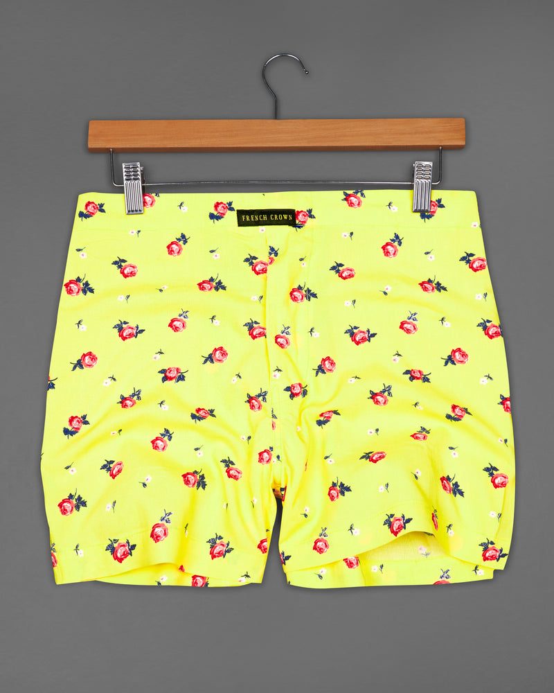 Mindaro Leamon Rose Printed Premium Cotton Boxers