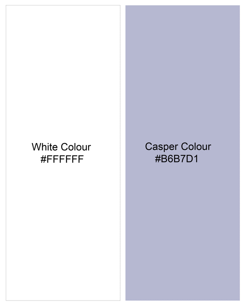 Casper Blue with White Striped Premium Cotton Boxers