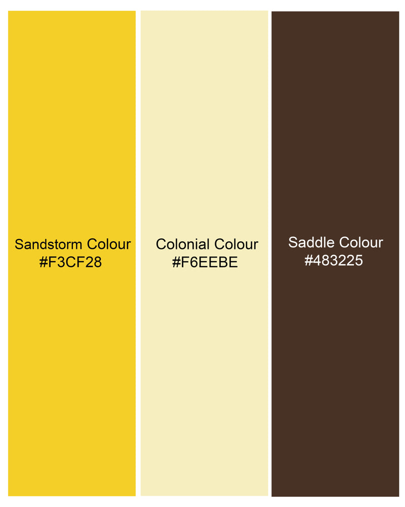 Sandstorm Yellow Floral Printed Premium Cotton Boxers