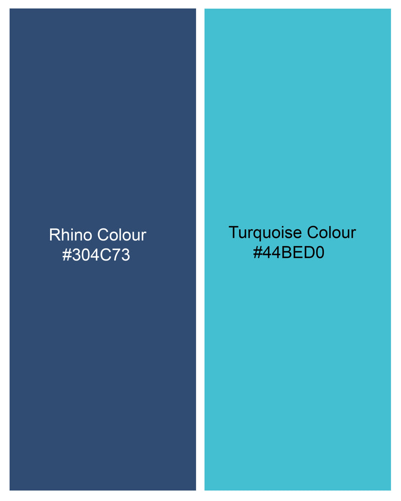 Rhino Blue Printed Premium Cotton Boxers