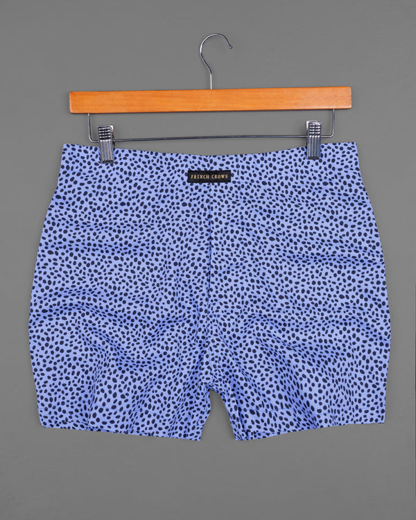 Periwinkle Blue with Black Dobby Textured Boxers and Periwinkle Blue Premium Tencel Boxers Combo