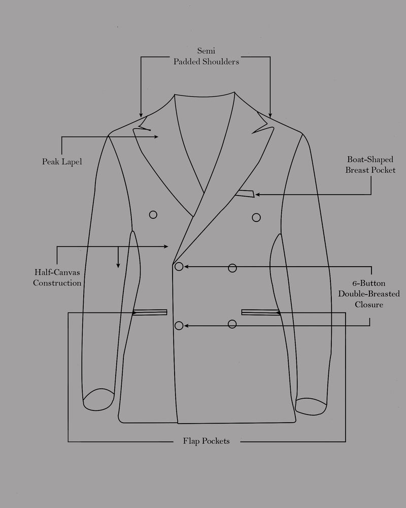 Nutmeg Brown Double Breasted Premium Velvet Designer Suit