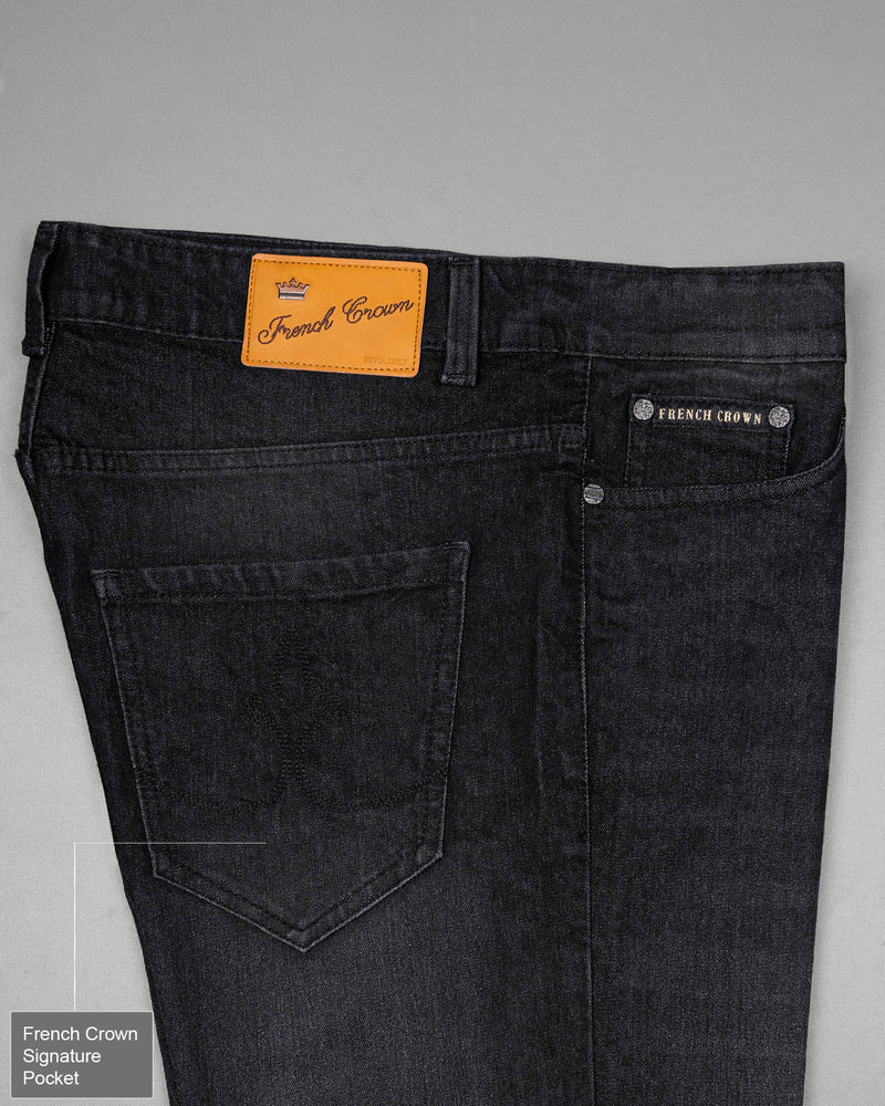 Shark Grey Slim Fit Mid Rise Stretchable washed Denim J102-32, J102-34, J102-36, J102-38, J102-40