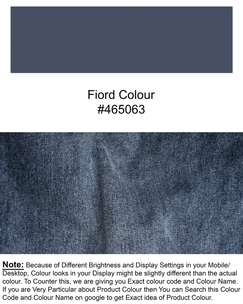 Fiord Blue Stonewash Mildly Distressed Stretchable Denim J132-32, J132-34, J132-36, J132-38, J132-40