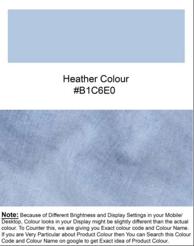 Heather Blue Stone Wash Clean Look Stretchable Denim J142-32, J142-34, J142-36, J142-38, J142-40