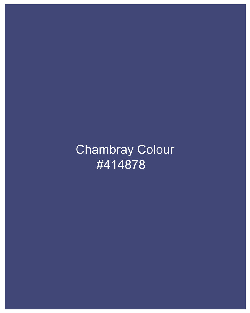 Chambray Blue Acid Wash Stretchable Denim