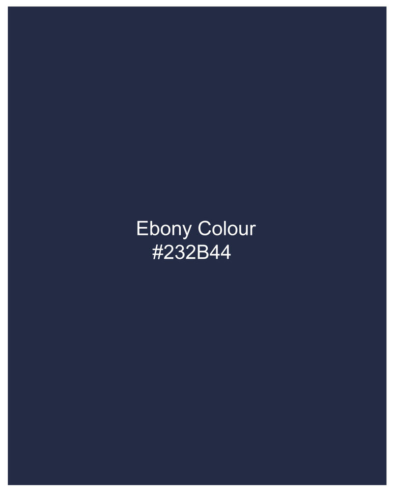 Ebony Navy Blue Rinse Wash Stretchable Crgo Denim