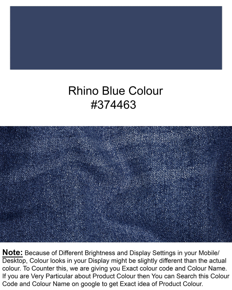 Rhino Blue Slim Fit Mid-Rise Clean Look Stretchable Denim J95-32, J95-34, J95-36, J95-38, J95-40