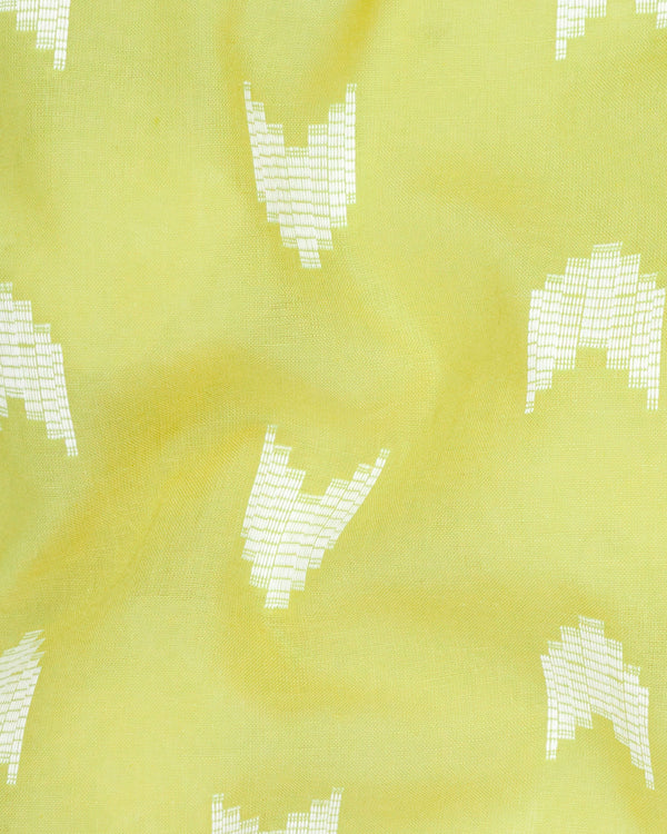 Golden Sand Green Arrow-Like Texture Jacquard Textured Premium Giza Cotton Kurta KT012-39, KT012-40, KT012-42, KT012-44, KT012-46