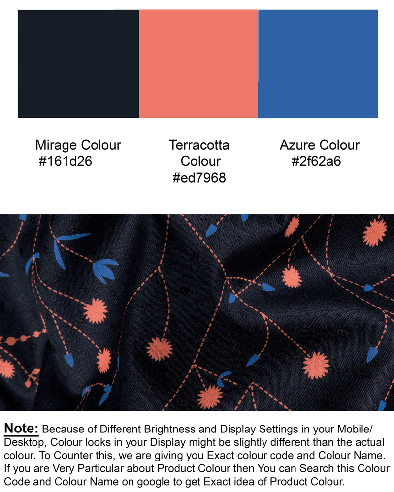 Mirage Black Floral Printed Dobby Textured Lounge Pant LP145-28, LP145-30, LP145-32, LP145-34, LP145-36, LP145-38, LP145-40, LP145-42, LP145-44