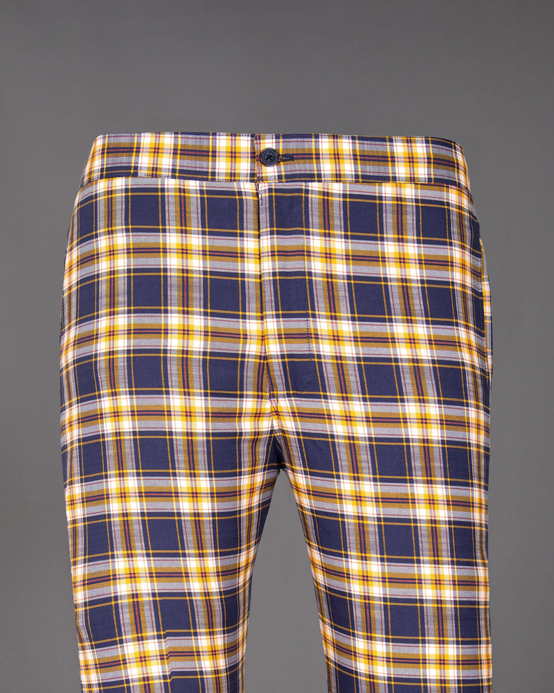 Martinique Blue with Gamboge Plaid Twill Lounge Pant LP160-28, LP160-30, LP160-32, LP160-34, LP160-36, LP160-38, LP160-40, LP160-42, LP160-44
