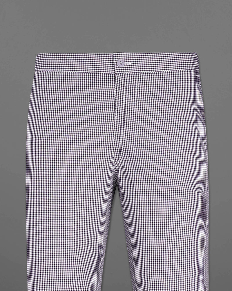 Zeus Black with Off white Gingham Checkered Premium Cotton Lounge Pant LP178-28, LP178-30, LP178-32, LP178-34, LP178-36, LP178-38, LP178-40, LP178-42, LP178-44