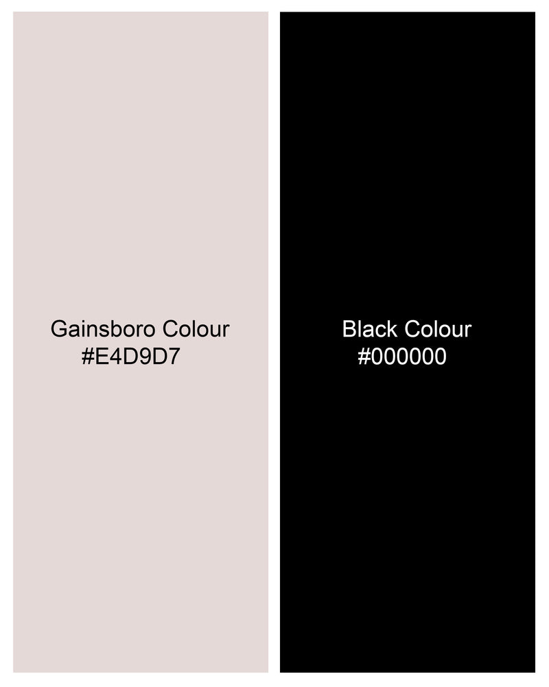 Gainsboro Cream with Black Striped Premium Cotton Lounge Pants LP192-28, LP192-30, LP192-32, LP192-34, LP192-36, LP192-38, LP192-40, LP192-42, LP192-44