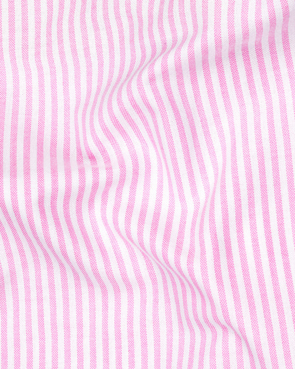 Cherub Pink with White Striped Oxford Lounge Pants LP193-28, LP193-30, LP193-32, LP193-34, LP193-36, LP193-38, LP193-40, LP193-42, LP193-44