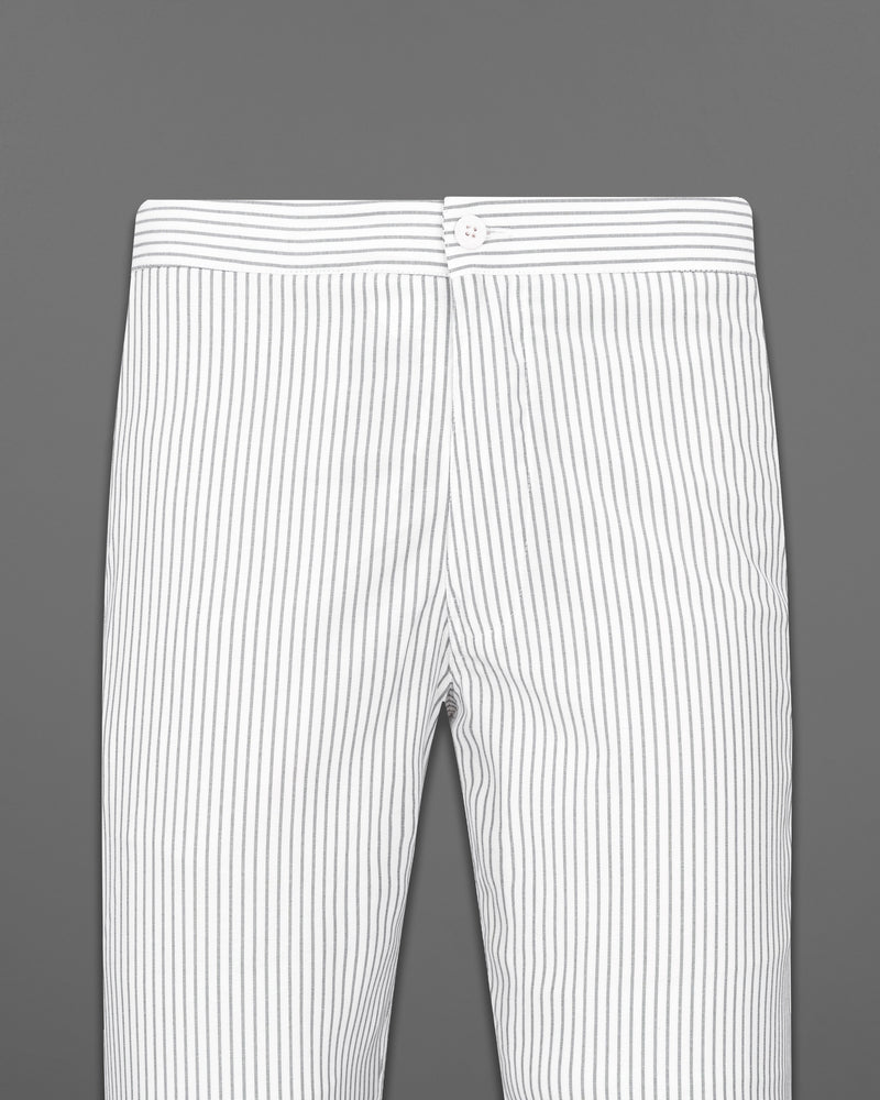 Bright White with Black Striped Premium Cotton Lounge Pants LP194-28, LP194-30, LP194-32, LP194-34, LP194-36, LP194-38, LP194-40, LP194-42, LP194-44