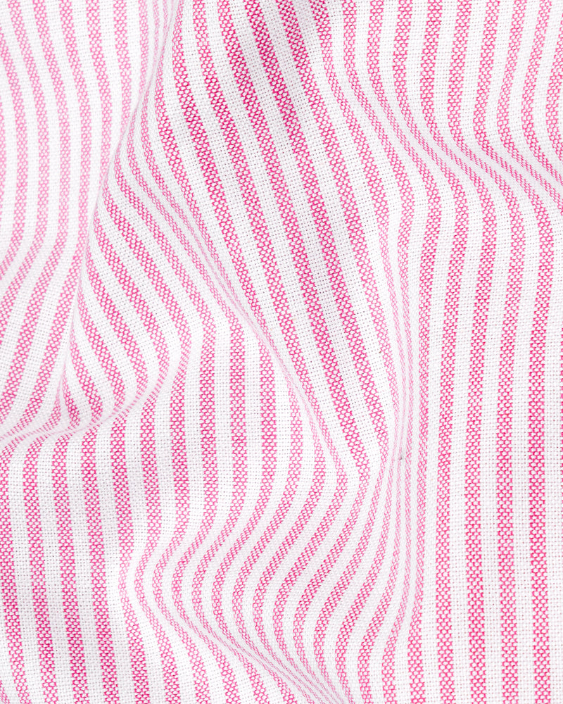Pastel Magenta Pink with White Pin Striped Oxford Lounge Pants LP203-28, LP203-30, LP203-32, LP203-34, LP203-36, LP203-38, LP203-40, LP203-42, LP203-44