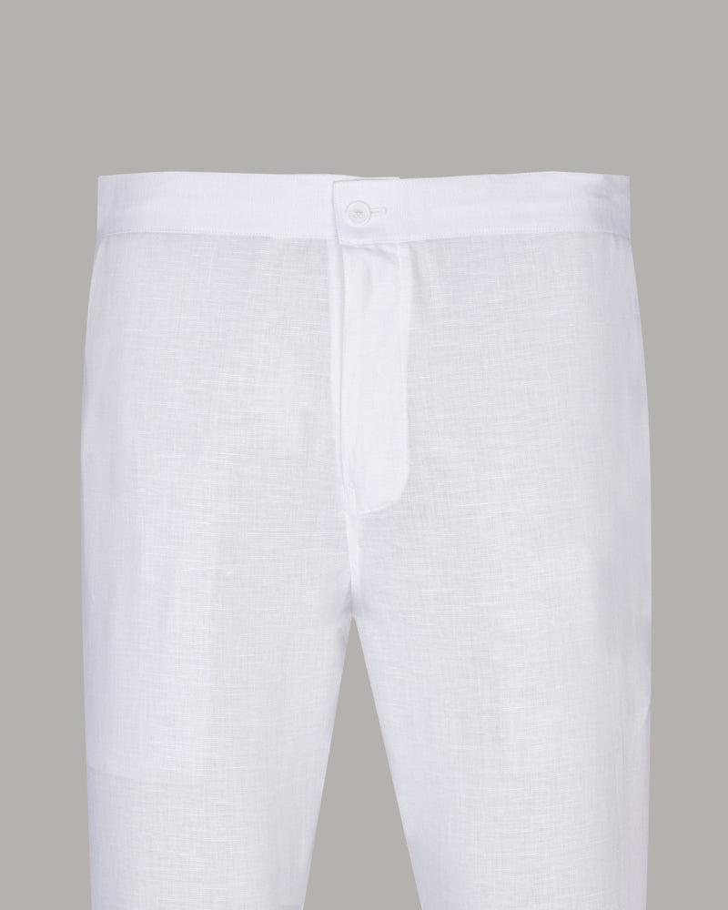 One white Cotton and One White Linen Lounge Pants LP014-30, LP014-42, LP014-32, LP014-40, LP014-38, LP014-28, LP014-44, LP014-34, LP014-36