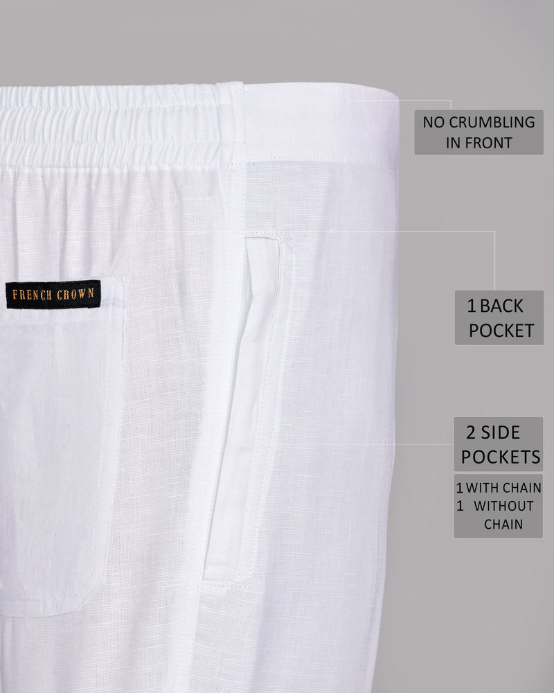 Black and White Premium Linen Lounge Pants LP077-28, LP077-30, LP077-38, LP077-32, LP077-34, LP077-44, LP077-36, LP077-42, LP077-40
