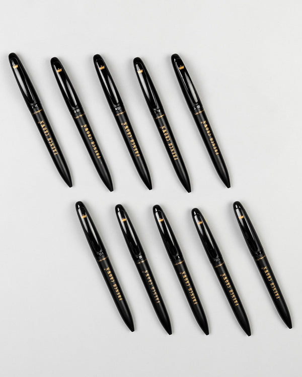 Pack of 10 Matt Black BallPoint Pen P03