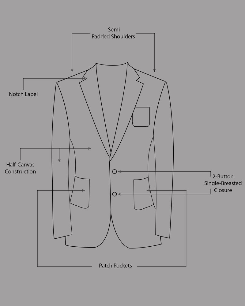 San Juan Blue Subtle Striped Premium Cotton Sports Suit