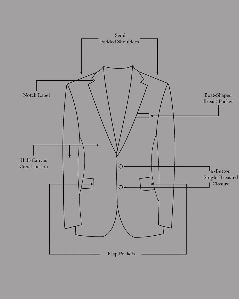 Scorpion Grey Super fine Plaid Woolrich Suit