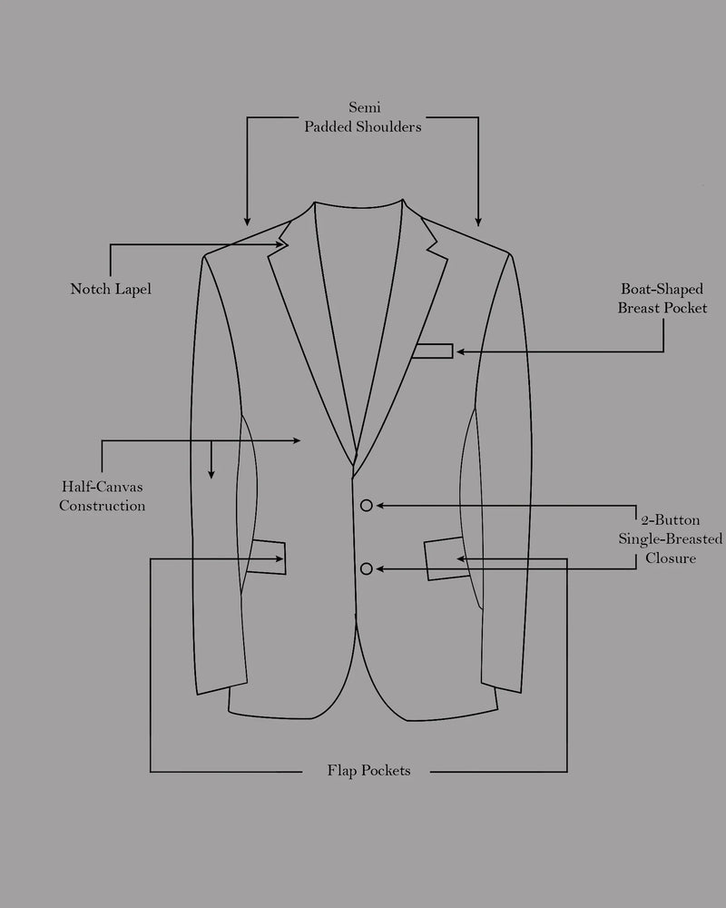 Tuna Blue with White Striped Printed Premium Cotton Designer Suit