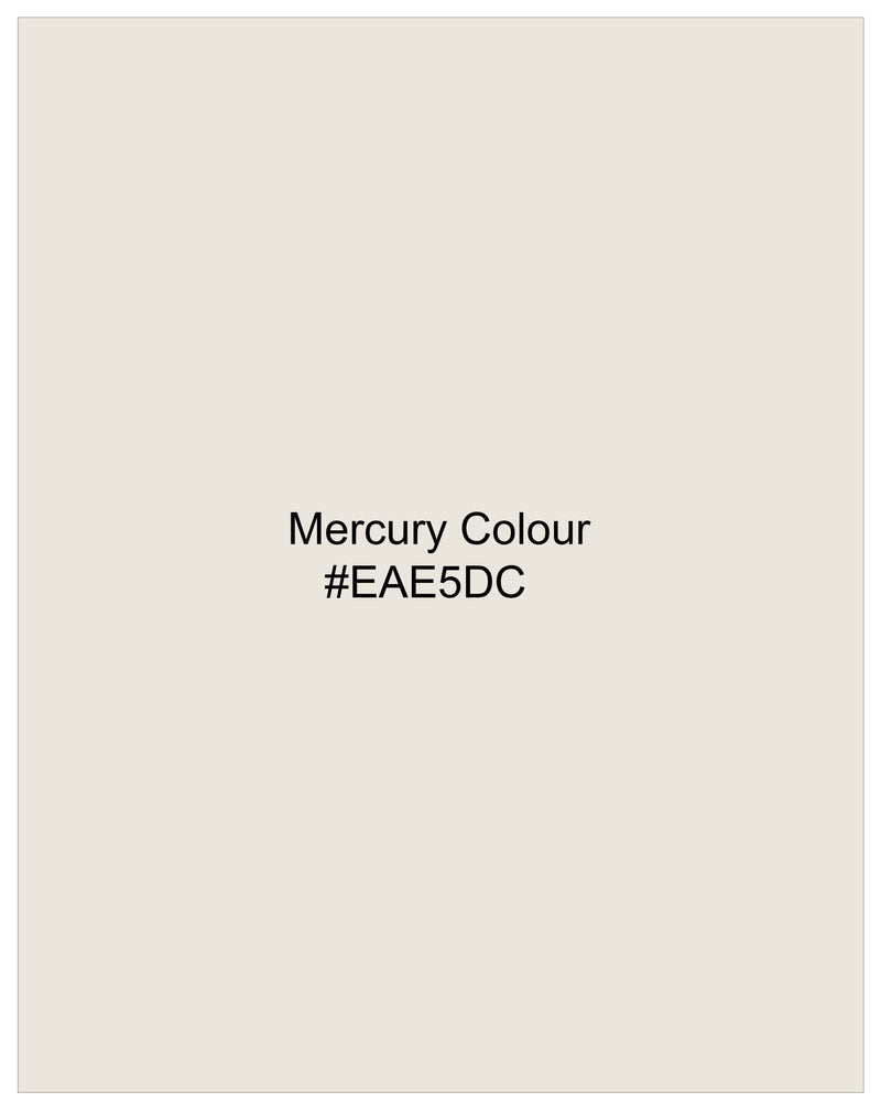 Mercury Off White and Embroider Nehru Long Jacket With Kurta Pajama Set