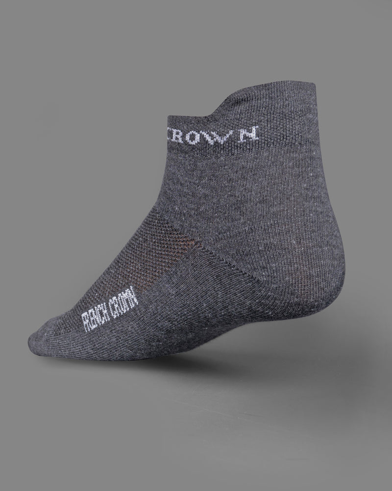Gray Ankle Length Socks SO014