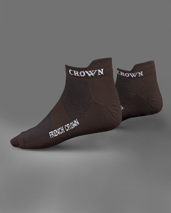Dark Brown Ankle Length Socks SO015