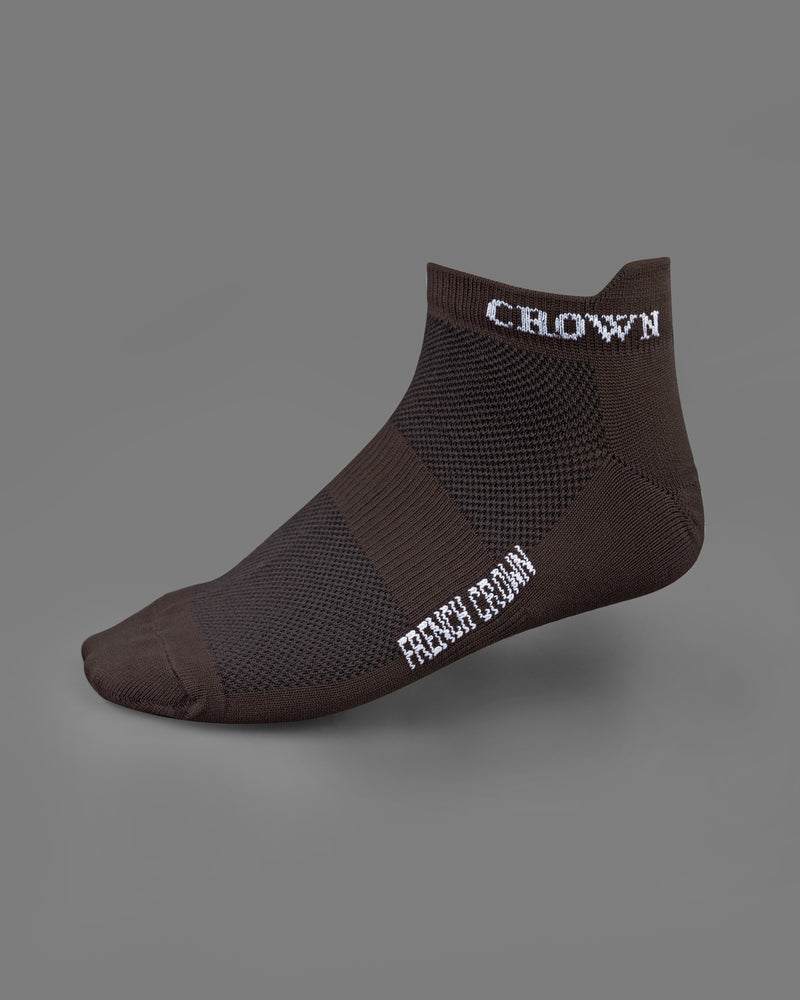 Dark Brown Ankle Length Socks SO015