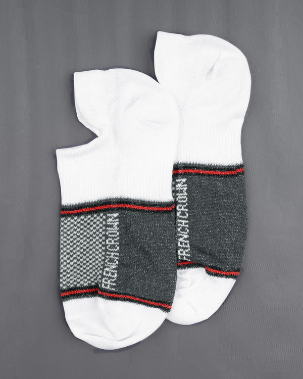 White and Gray Socks SO026