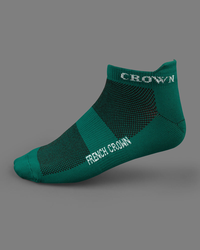 Dark Green Ankle Length Socks  SO033