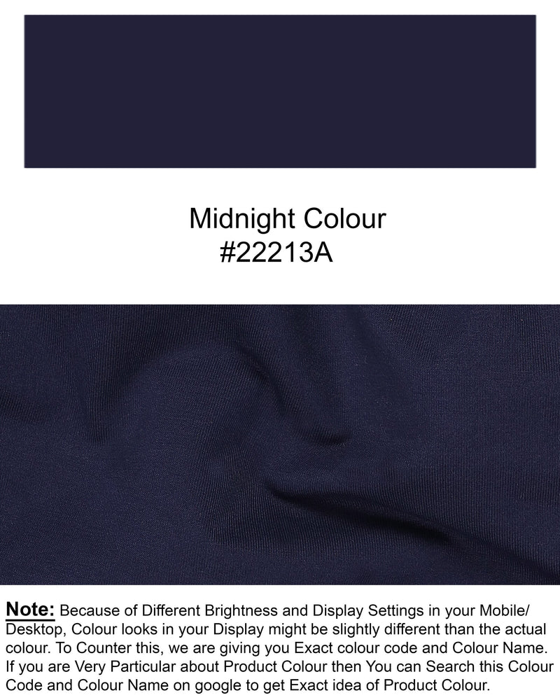 Midnight Blue Premium Cotton Swim Shorts