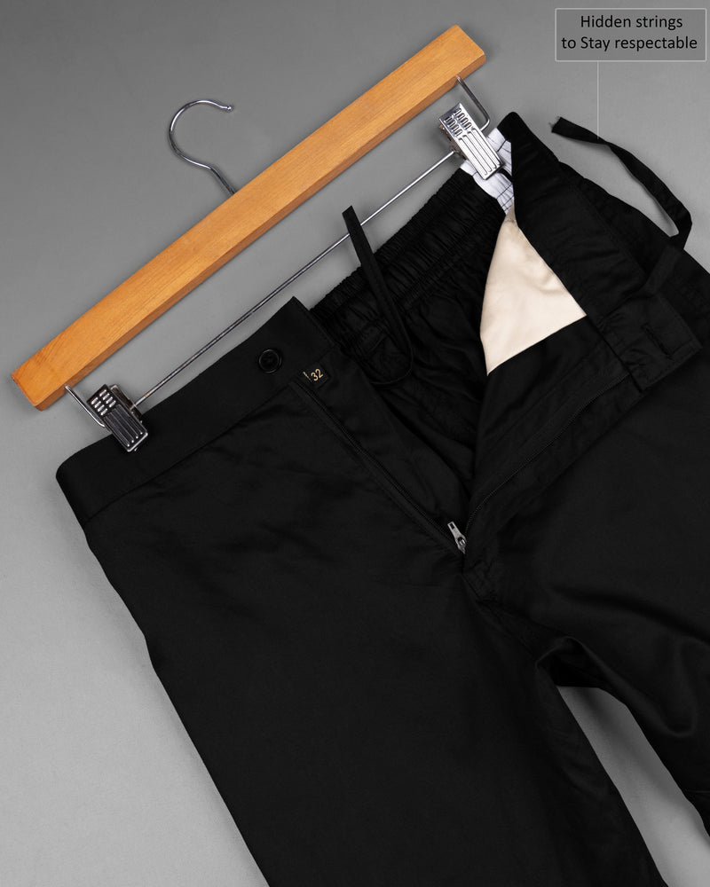 Jade Black with White Striped  Super Soft Premium Cotton Designer Shorts