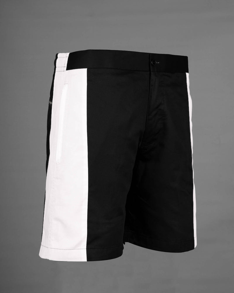 Jade Black and White Super Soft Premium Cotton Designer Shorts