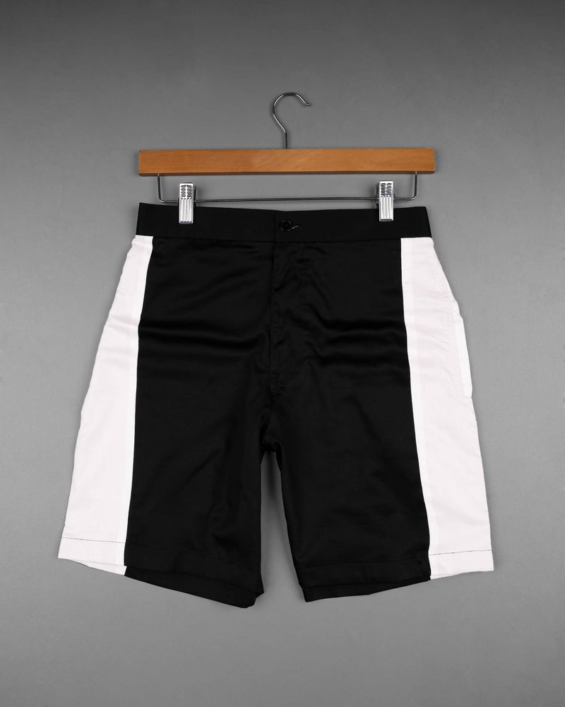 Jade Black and White Super Soft Premium Cotton Designer Shorts