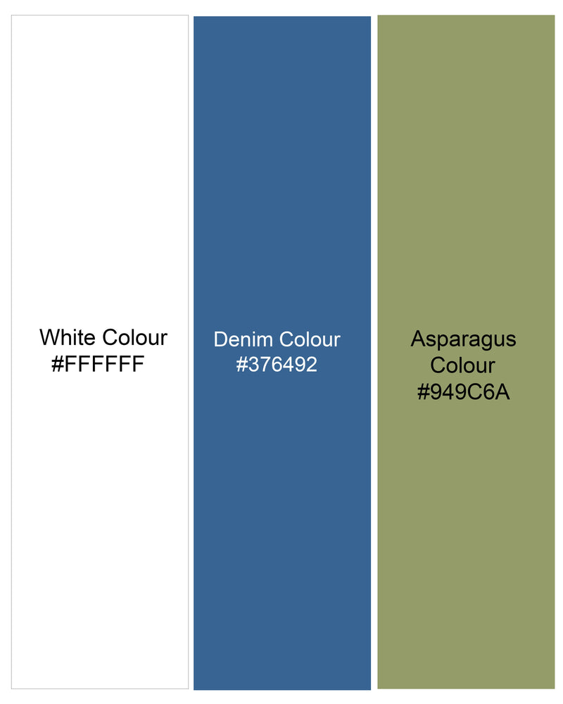 Bright White Floral Printed Premium Cotton Shorts SR190-28, SR190-30, SR190-32, SR190-34, SR190-36, SR190-38, SR190-40, SR190-42, SR190-44