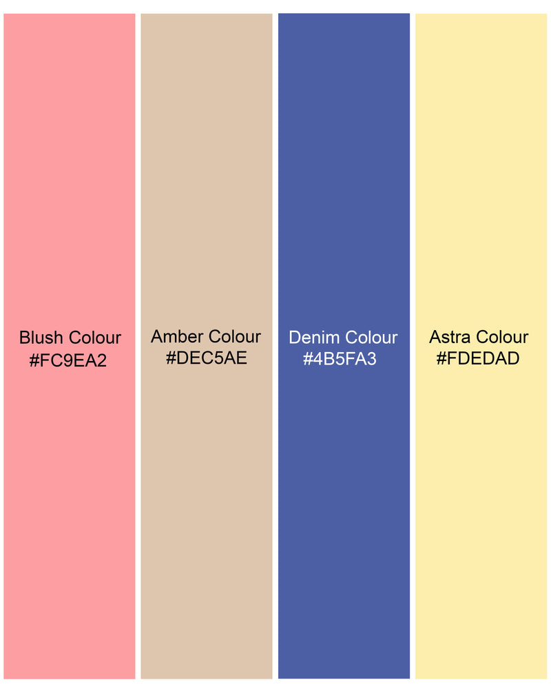 Blush Pink Floral Printed Premium Cotton Shorts SR194-28, SR194-30, SR194-32, SR194-34, SR194-36, SR194-38, SR194-40, SR194-42, SR194-44