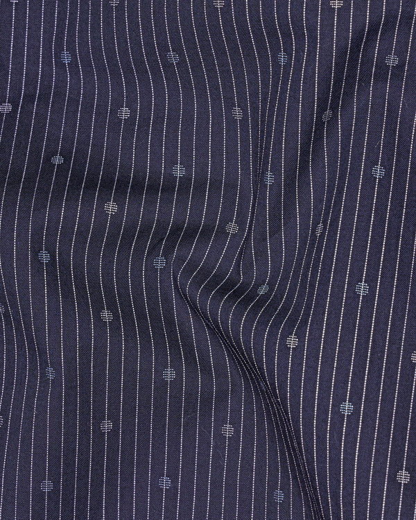Ebony Navy Blue Striped Premium Cotton Shorts SR197-28, SR197-30, SR197-32, SR197-34, SR197-36, SR197-38, SR197-40, SR197-42, SR197-44