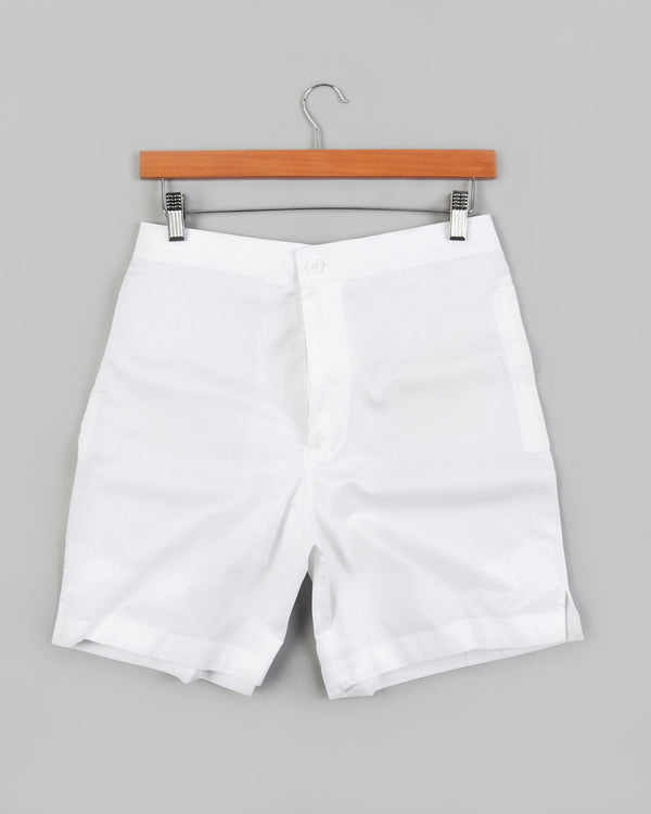 Bright White Premium Cotton and Jade Black Linen Shorts SR01-40, SR01-32, SR01-36, SR01-38, SR01-28, SR01-30, SR01-42, SR01-44, SR01-34