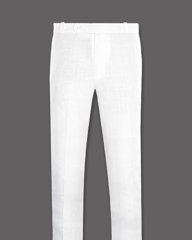 Bright White Linen Performance Suit