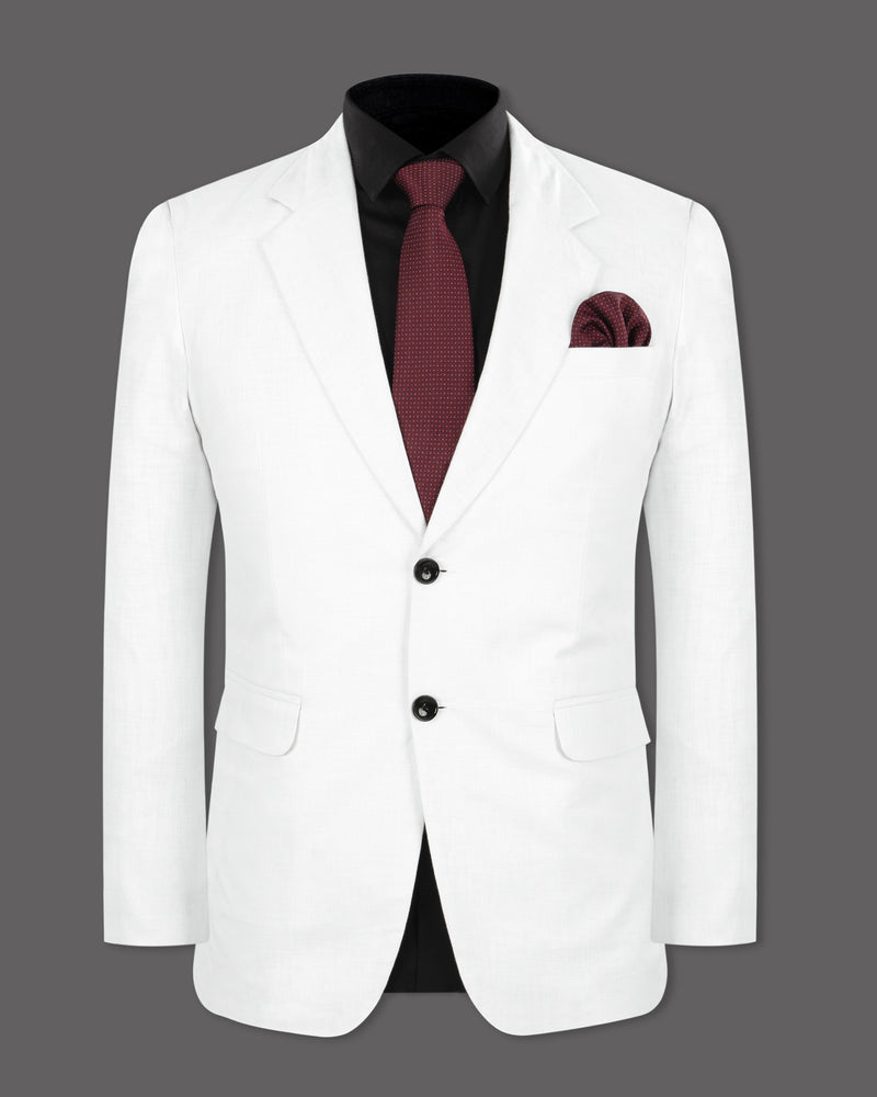 Bright White Linen Performance Suit
