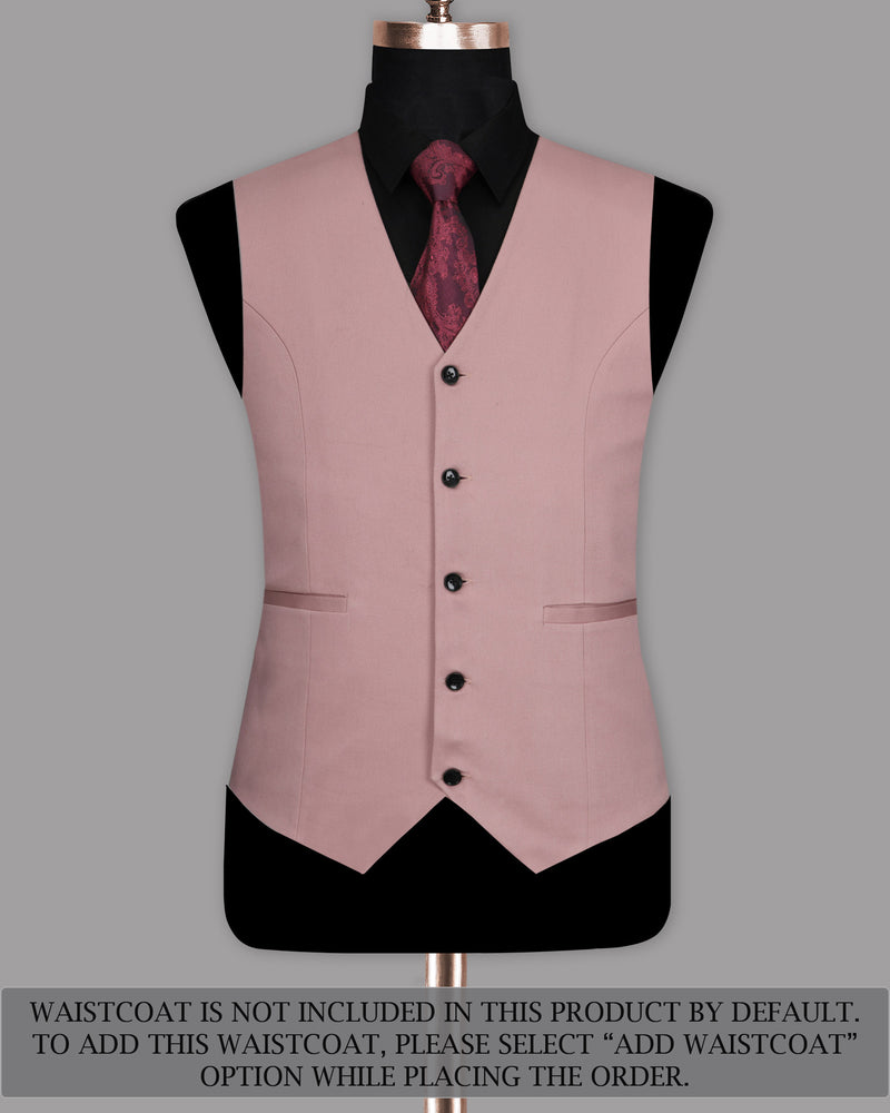 Rust Pink Wool Rich Double-Breasted Sports Suit